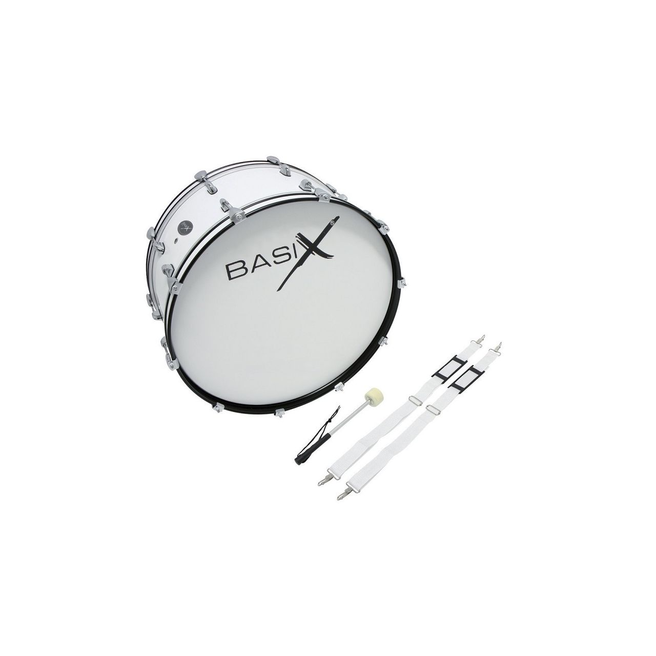 24"x10" Marching Bass Drum  - Weiss