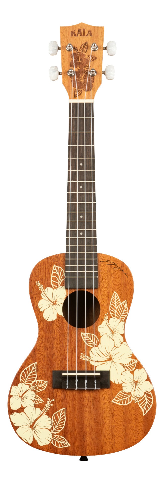 KA-HIBISCUS-C - Hibiscus Mahogany Concert Ukulele, with Bag