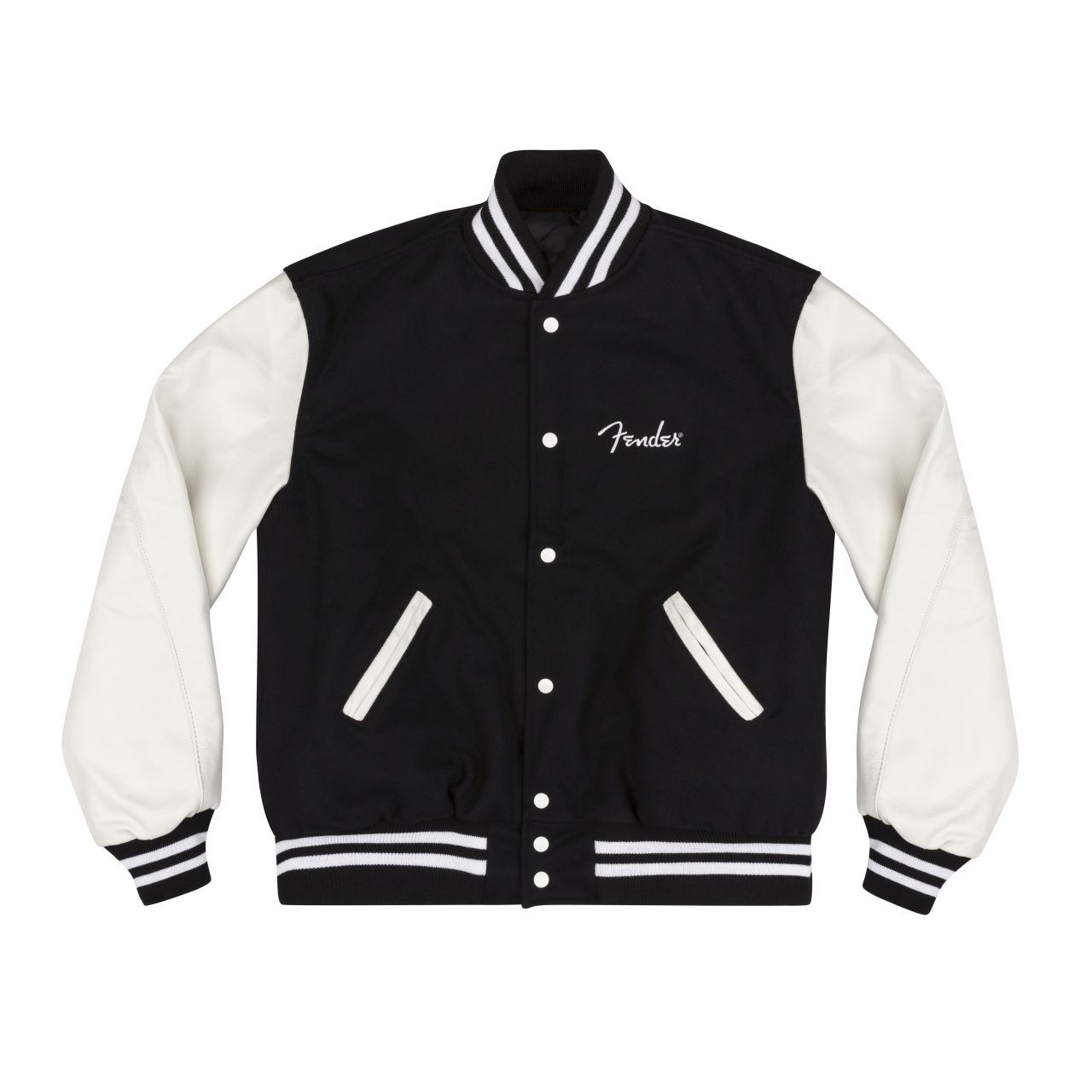 Custom Shop Varsity Jacket, Black/White, S