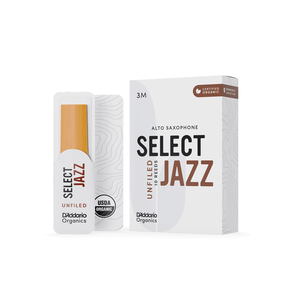 Unfiled Organic Select Jazz Blätter für Altsaxophon, Stärke 3, medium, 10er-Packung