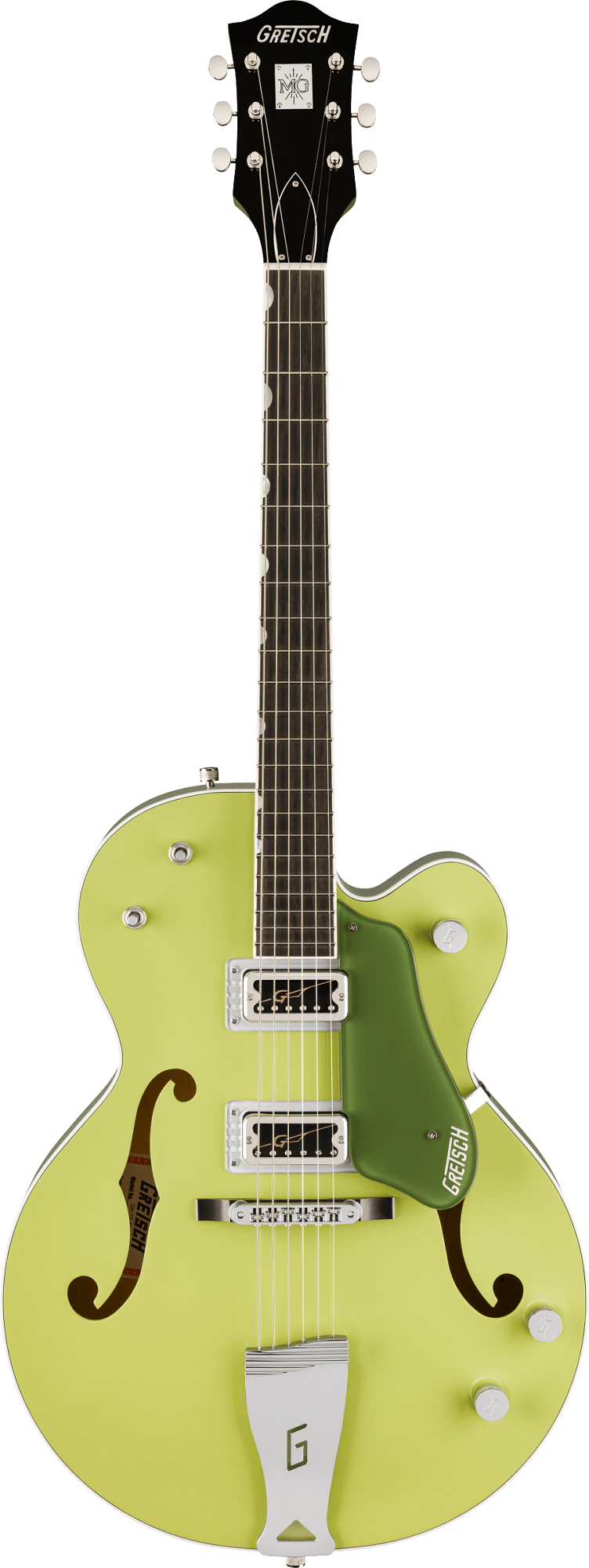 G6618-MG Martin Gore Anniversary™ Center Block with G-Cutout Tailpiece, 2-Tone Smoke Green, JP