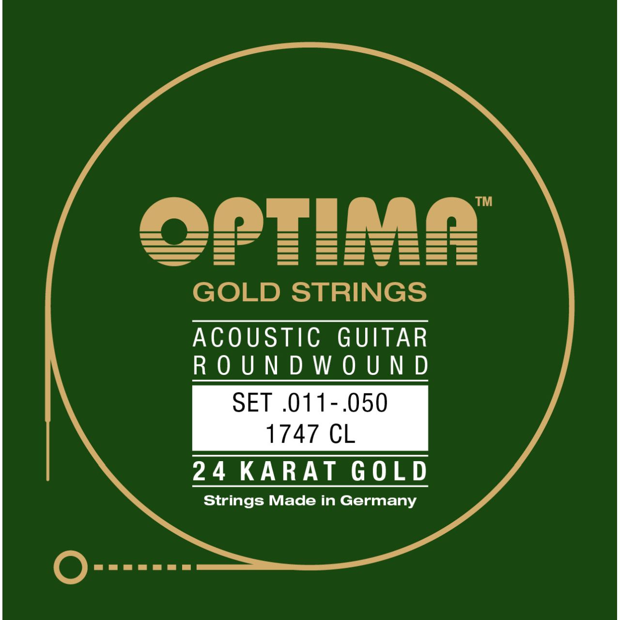 24K Gold Strings Satz Custom Light .011-.050