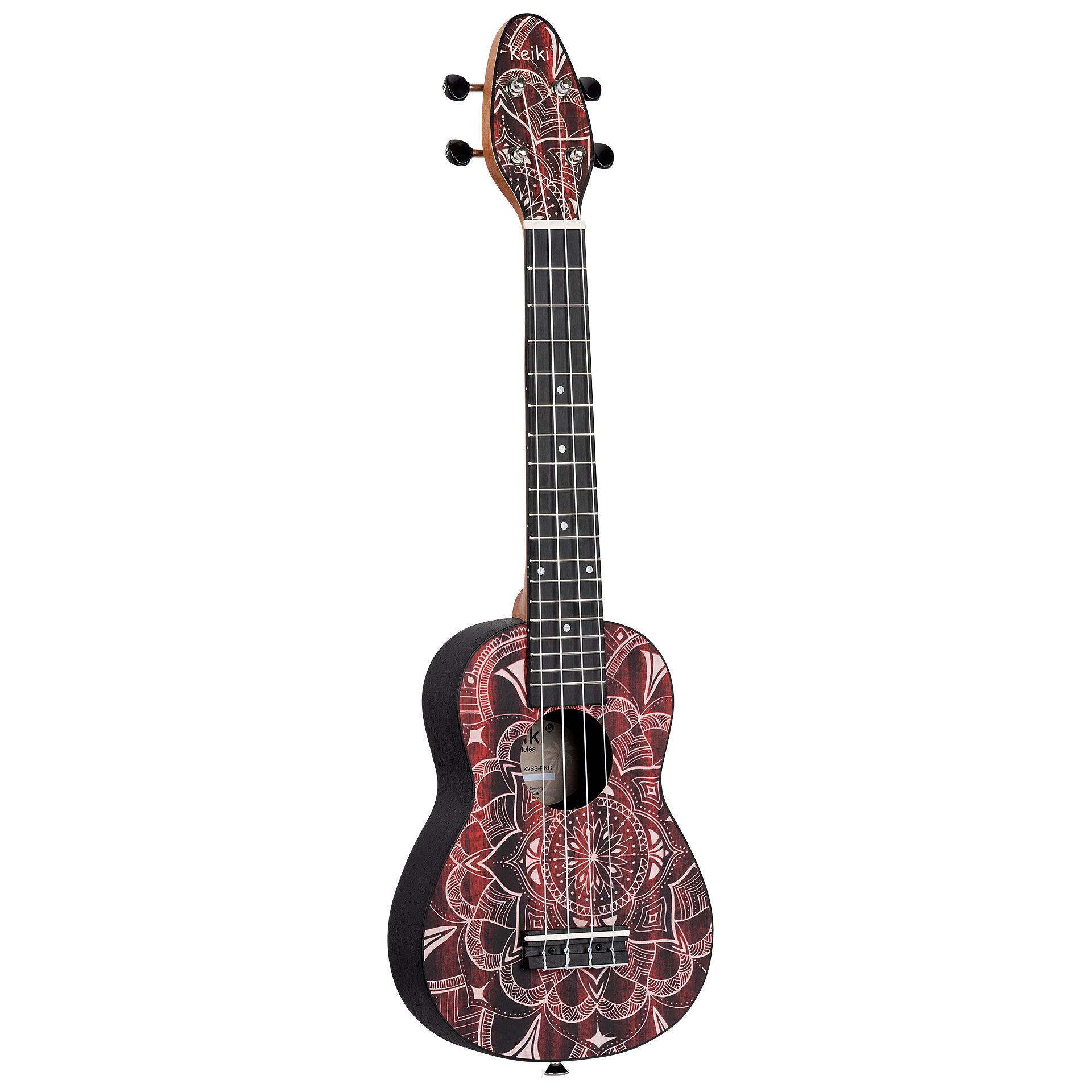 Super Scale Red Kaleidoscope Ukulele