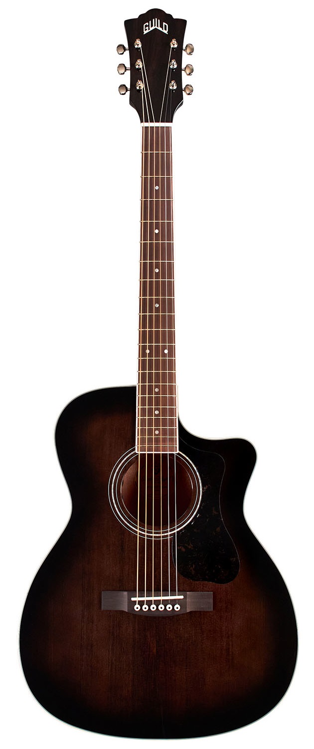 OM-260CE Deluxe Flamed Mahogany Trans Black Burst