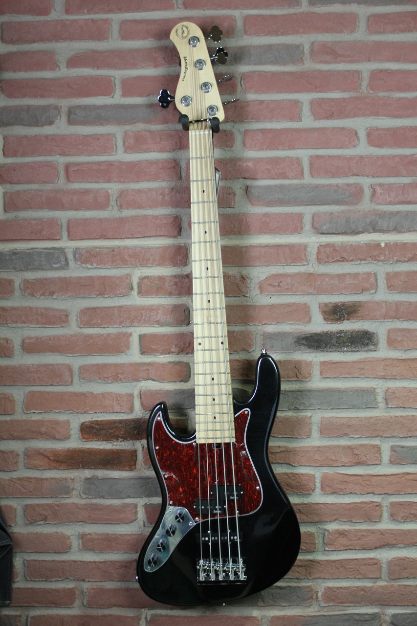 MetroExpress 21-Fret Hybrid P/J Bass, MN, Left, 5-str, Black HP "B-Stock"