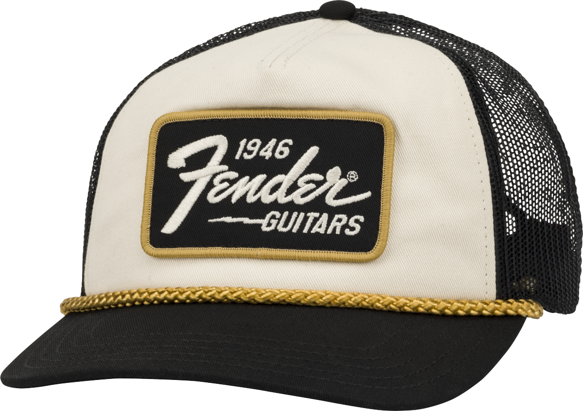 Fender® 1946 Gold Braid Hat, Cream/Black