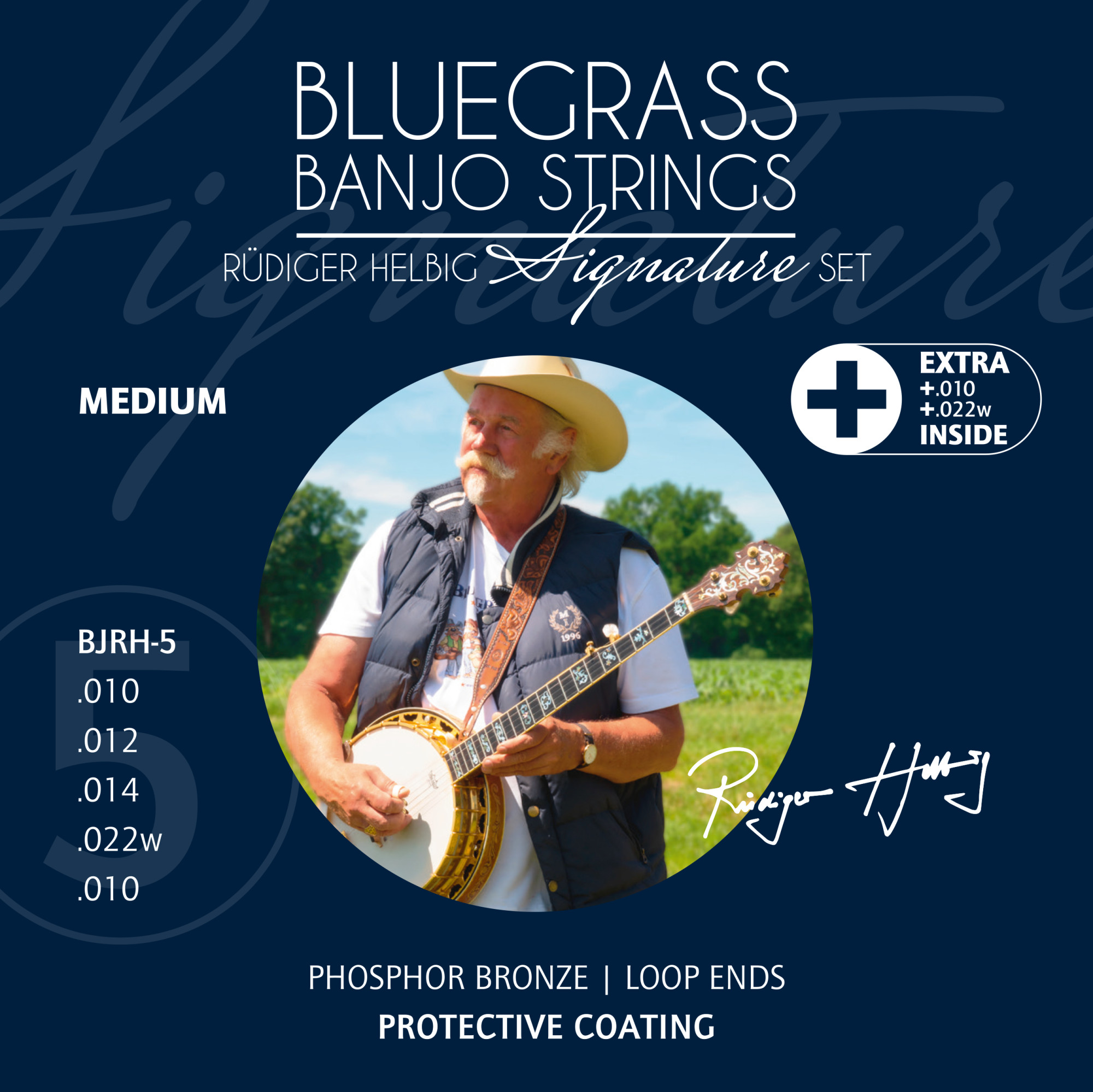 Rüdiger Helbig Signature Bluegrass Banjo Strings - Medium