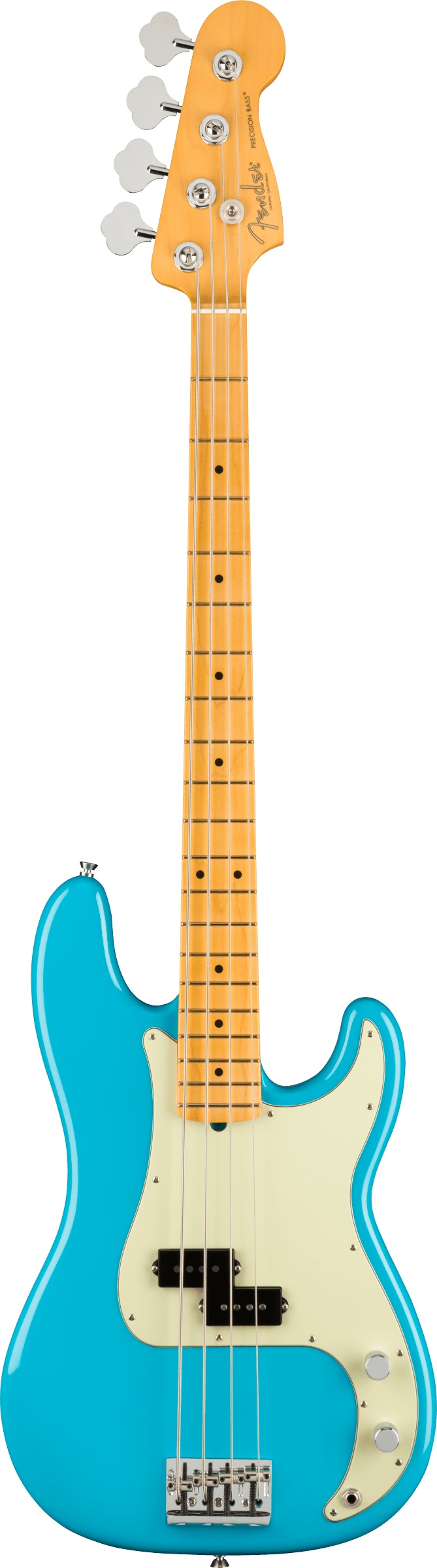 American Professional II Precision Bass, Maple, Miami Blue