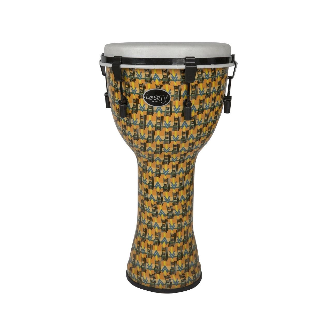 12" Djembe Liberty Serie, mechanisch gestimmt, Abstract Kente 