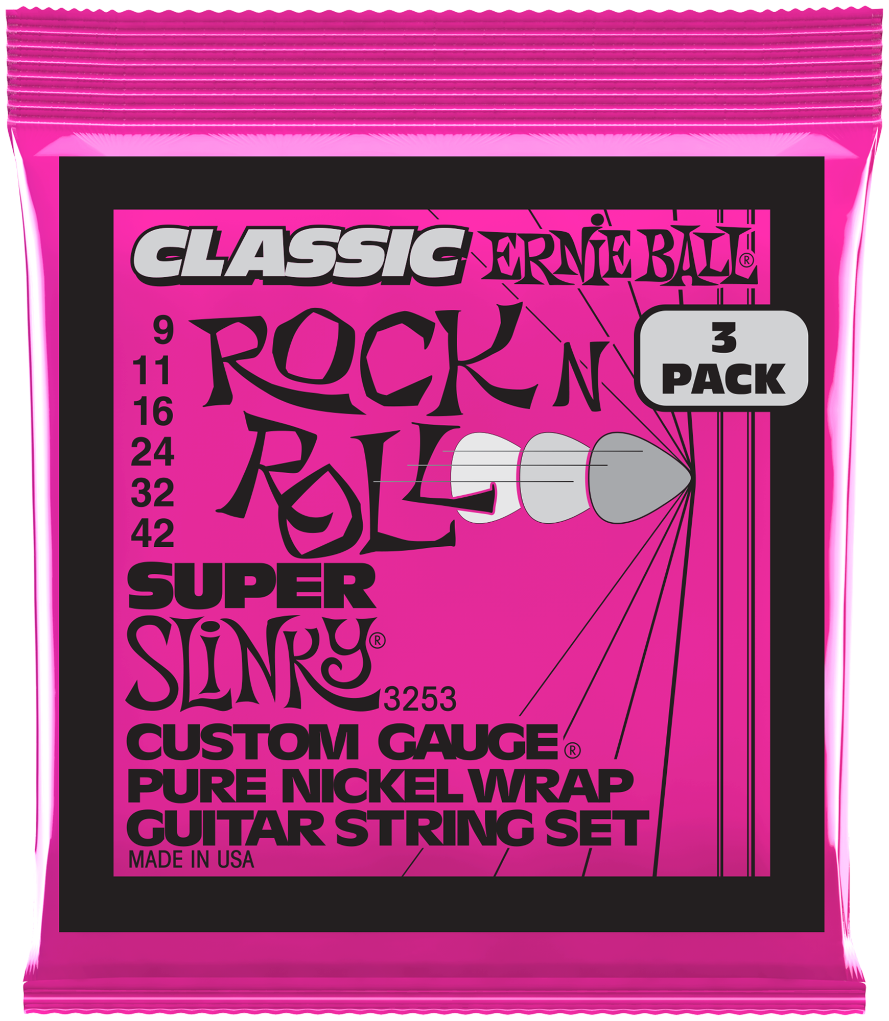 EB3253 Slinky Rock'N'Roll, Super 09-42, 3er-Pack