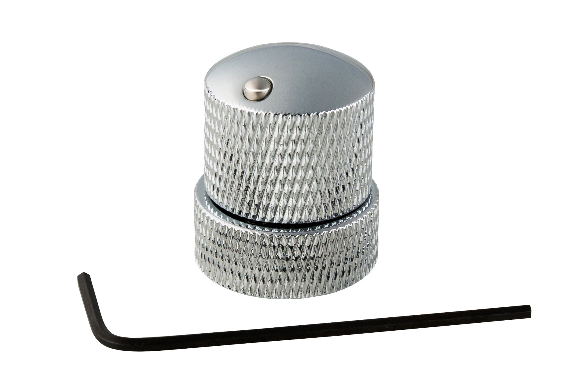  Stacked Potentiometer Dome Knob with Convex Indicator - Chrome