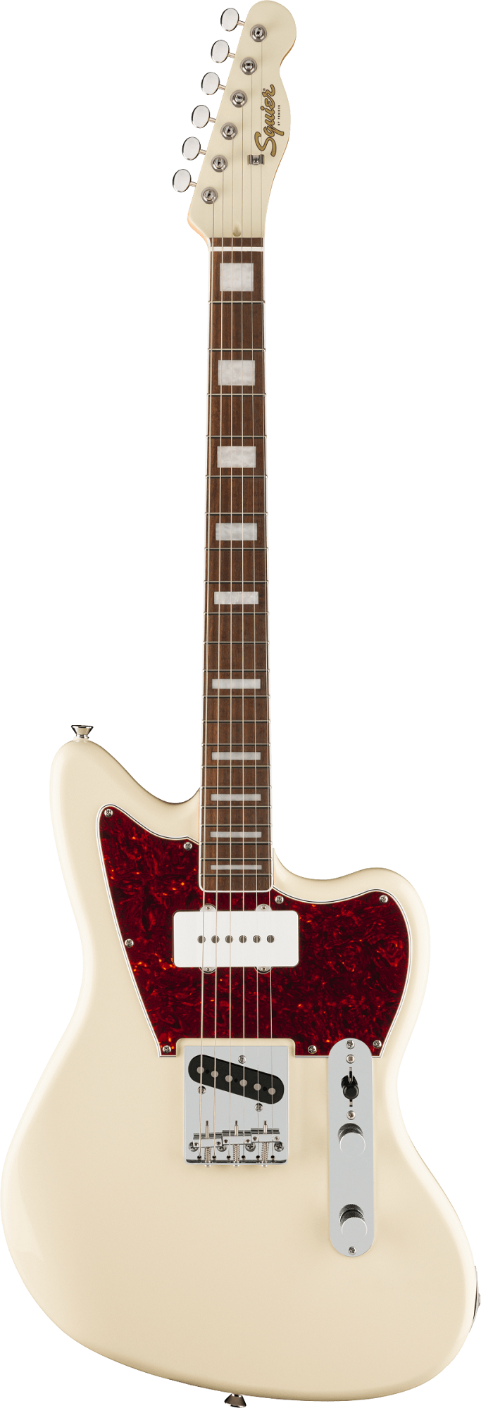 Limited Edition Paranormal Offset Telecaster® SJ, Laurel FB,Tortoiseshell Pickguard, Olympic White