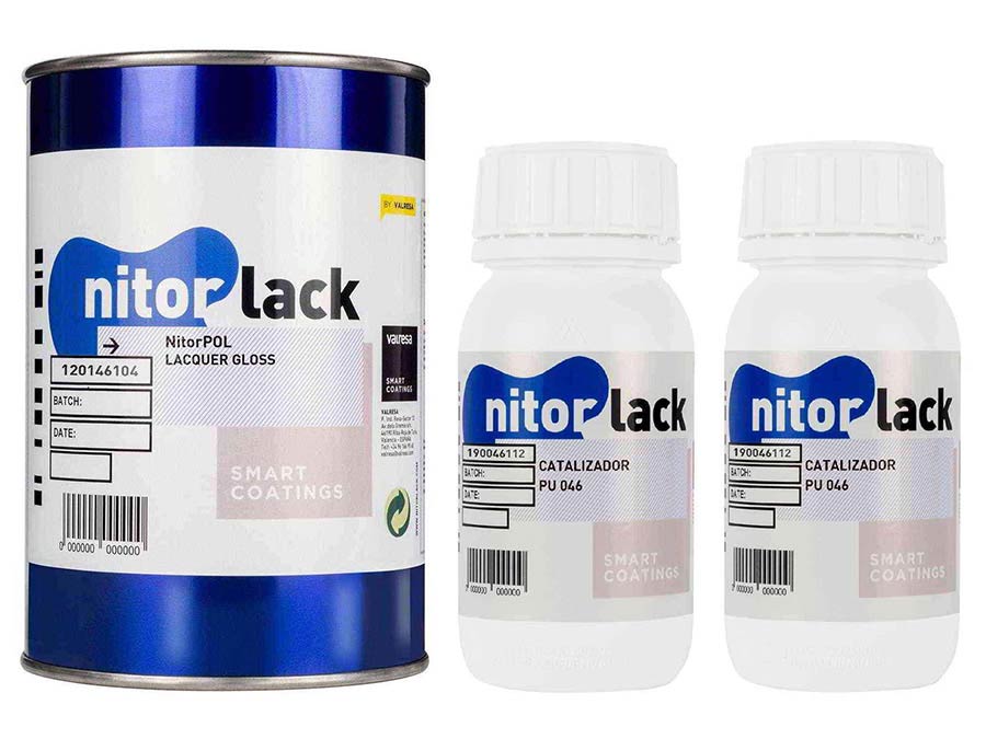 NitorPOL Polyurethan-Lack, Gloss Clear- 1000ml Dose + 500 ml Trockner