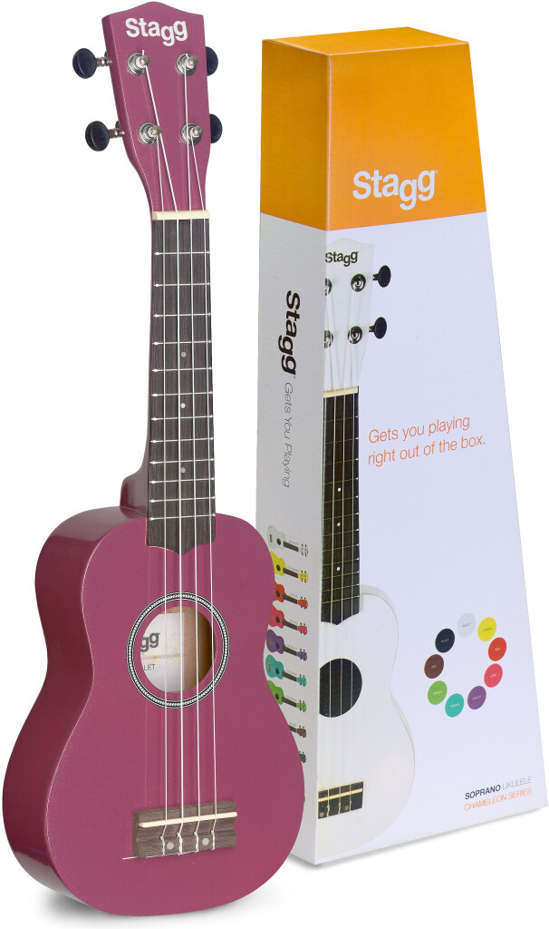 US-Violet Soprano Ukulele mit Tasche