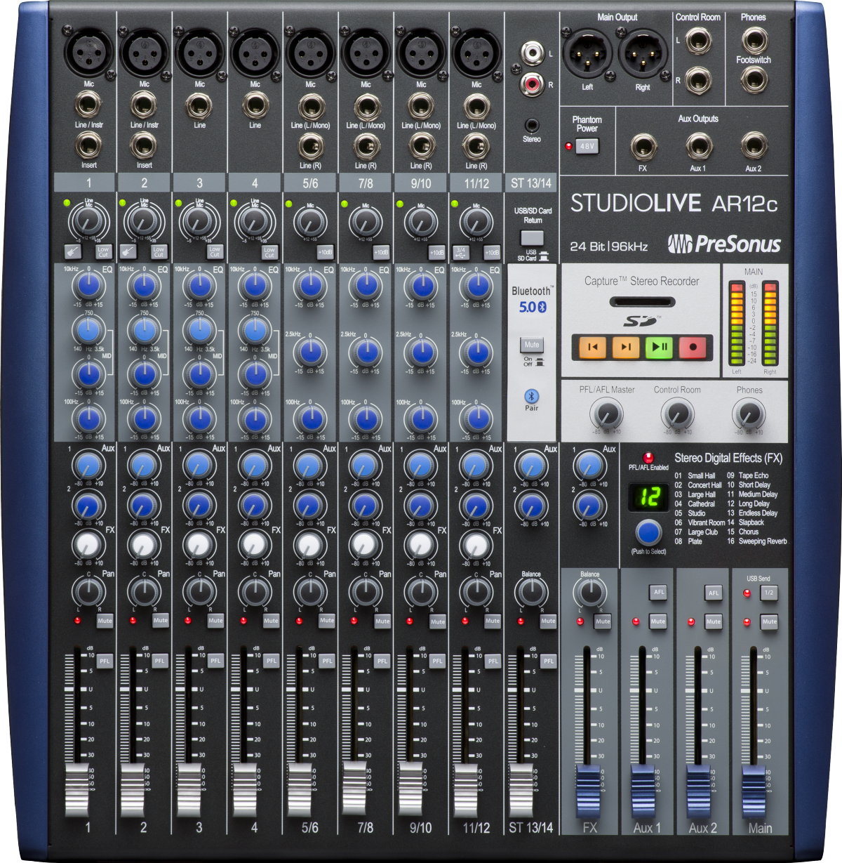 StudioLive® AR12c Analog Mixer, Blue, 230-240V EU