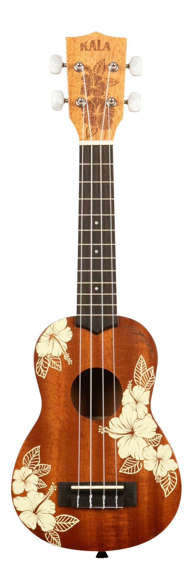 KA-HIBISCUS-S - Hibiscus Mahogany Soprano Ukulele, with Bag