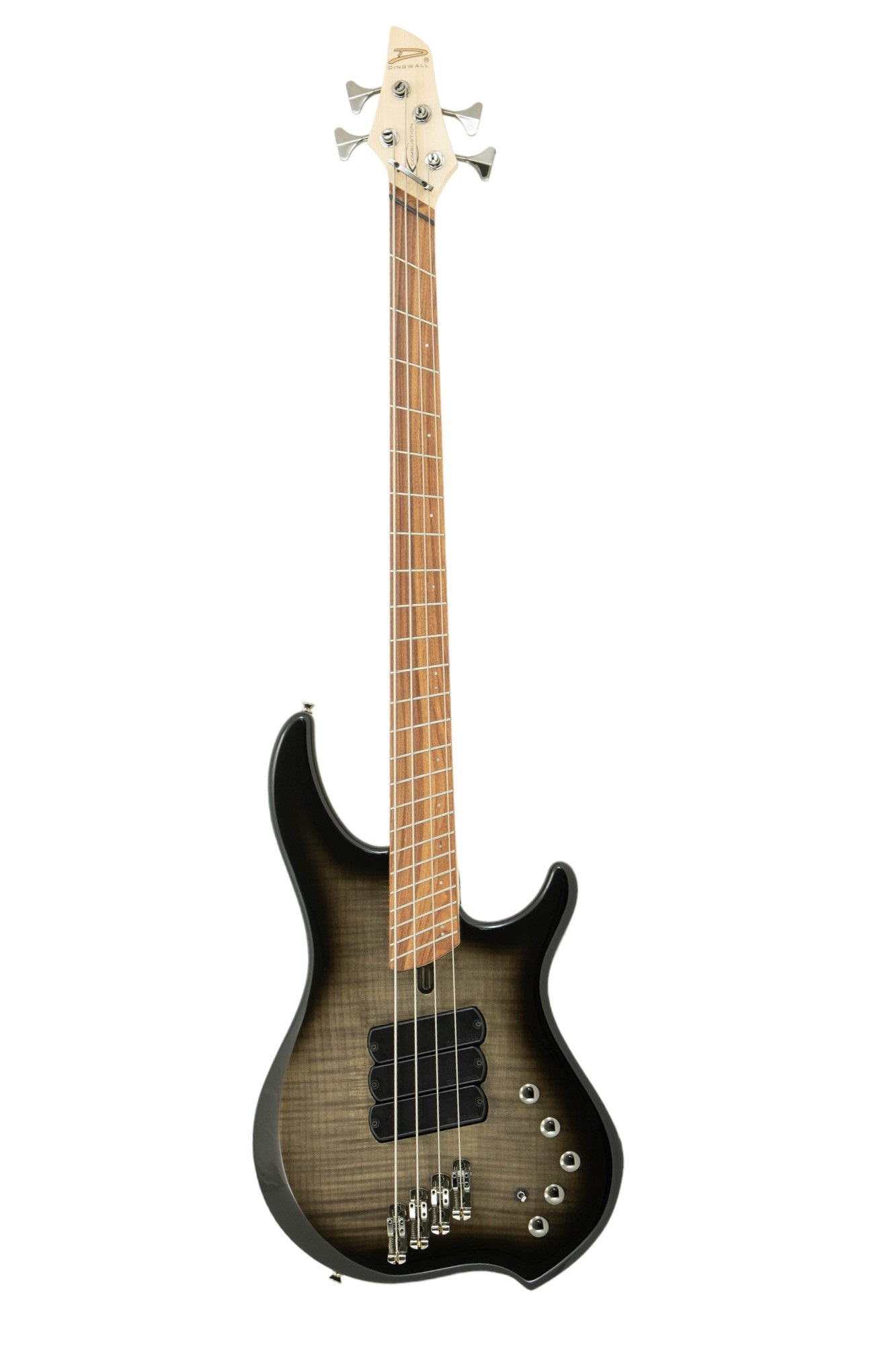 Combustion Flamed, 4-string Bass, 3 PU, Pau Ferro, Black Burst