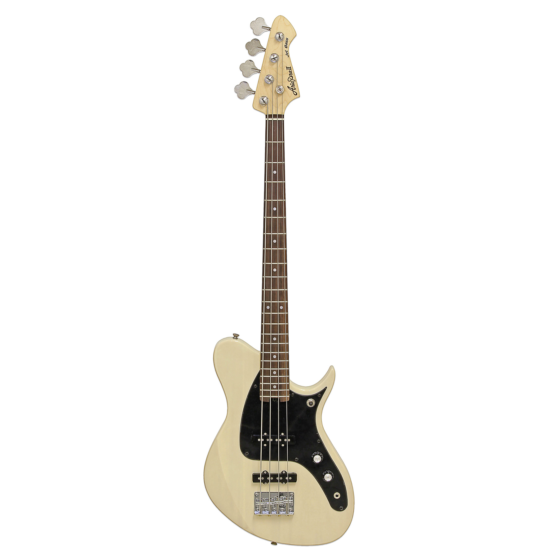 J-B E-Bass in See-Through Vintage White