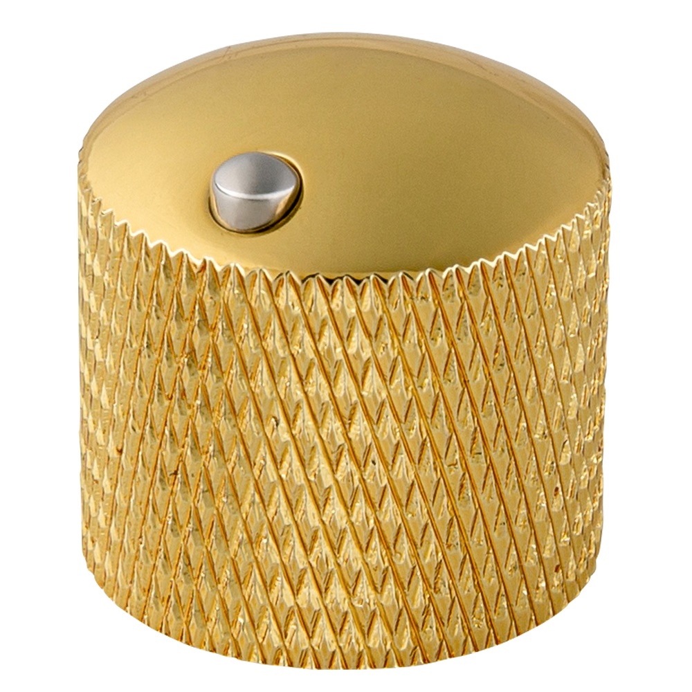 Potentiometer Dome Knob with Convex Indicator - Gold