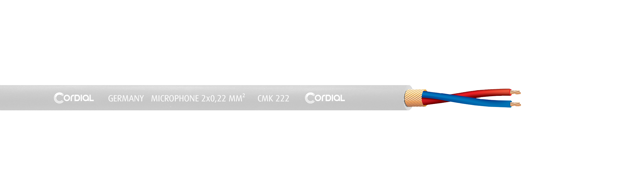 CMK222 Mikrofonkabel High Performance - 0,22qmm - weiß, Meterware