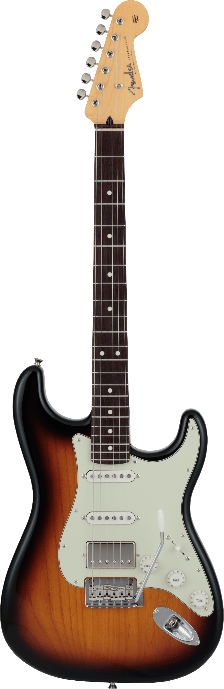 2024 Collection Made in Japan Hybrid II Stratocaster® HSS, Rosewood Fingerboard, 3-Color Sunburst