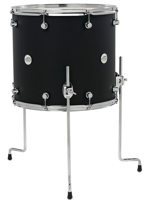 Design Floortom - Black Satin DDLG1618TTBL - 18"x16"