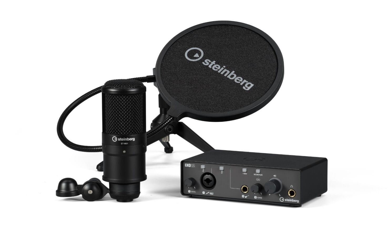 IXO Podcast Pack - IXO12 Interface with Microphone Bundle and Software Packag