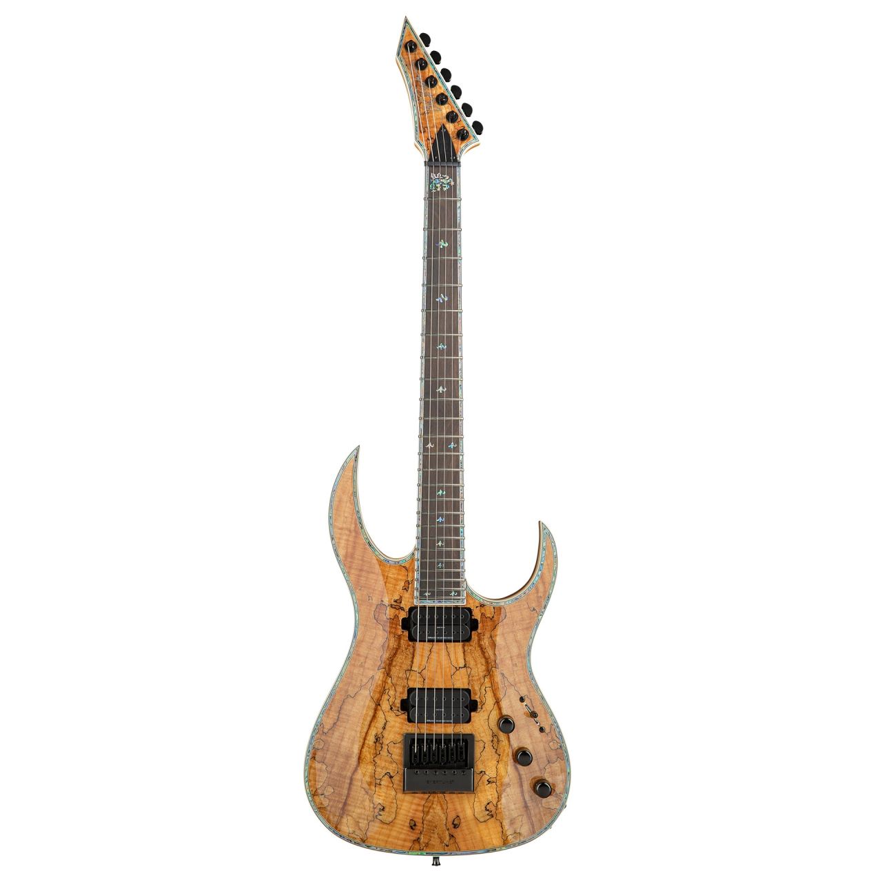 Shredzilla Prophecy Archtop with Evertune Bridge - Spalted Maple Top, Natural Transparent