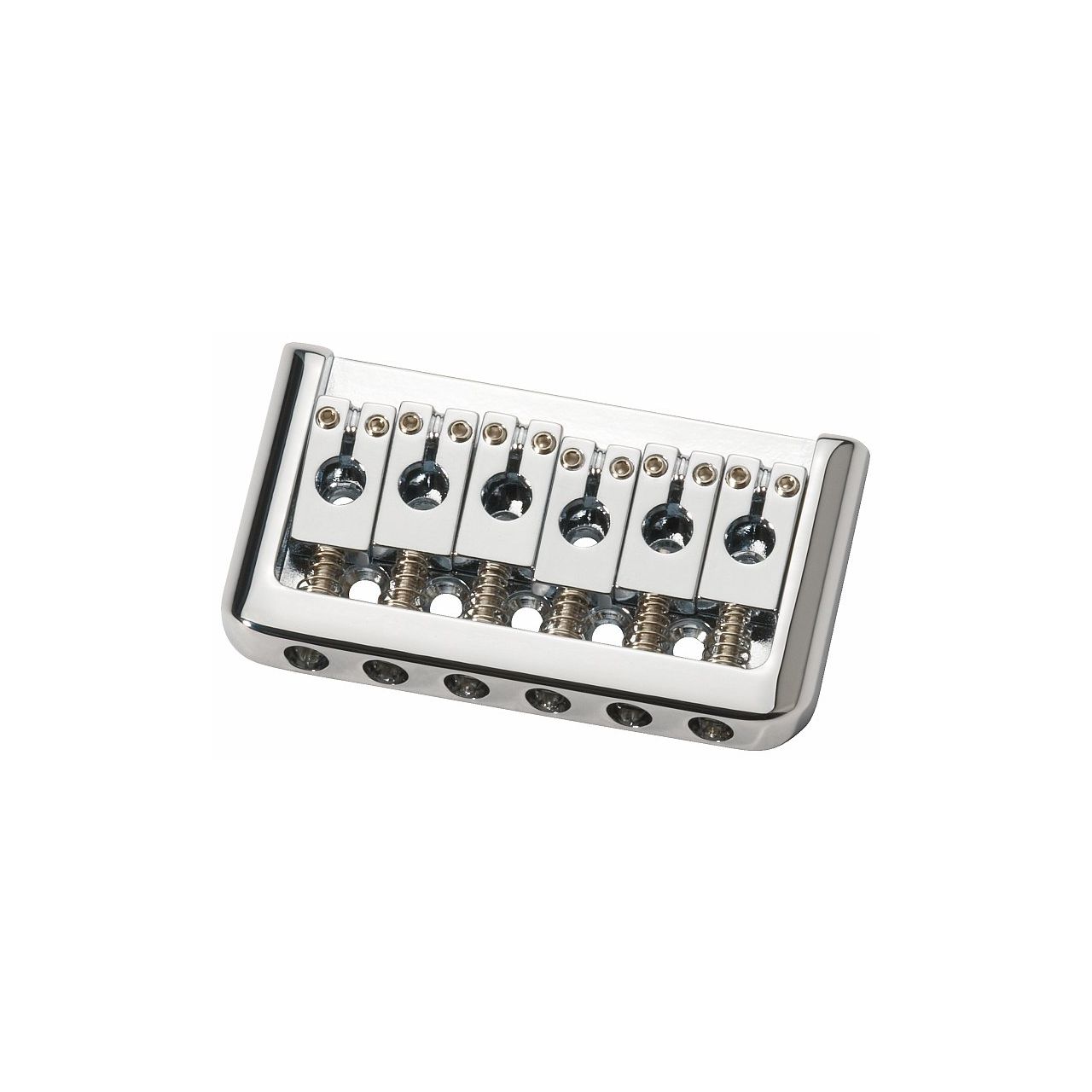 1-Piece Guitar Bridge, 6-String - Chrome