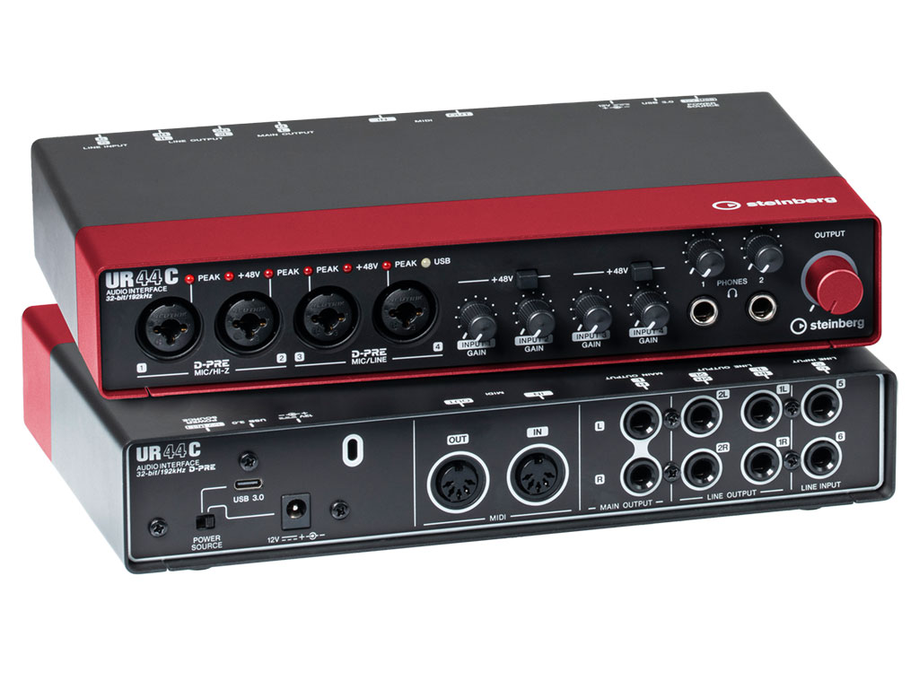 UR44C EU - USB 3 Audio Interface incl MIDI I/O & iPad connectivity - RED-