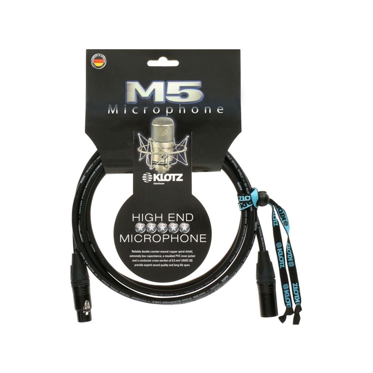 M-5 Mikrofonkabel XLR Ganzmetall 1m