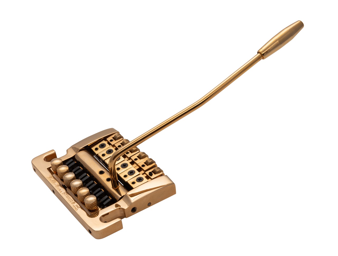 7200 - Hybrid Stud Mount Guitar Tremolo (Brass Cam / Brass Saddles) - Gold