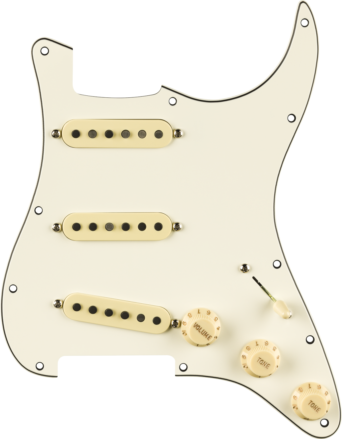 Pre-Wired Strat® Pickguard, Pure Vintage '59 w/RWRP Midde, Parchment 11 Hole PG