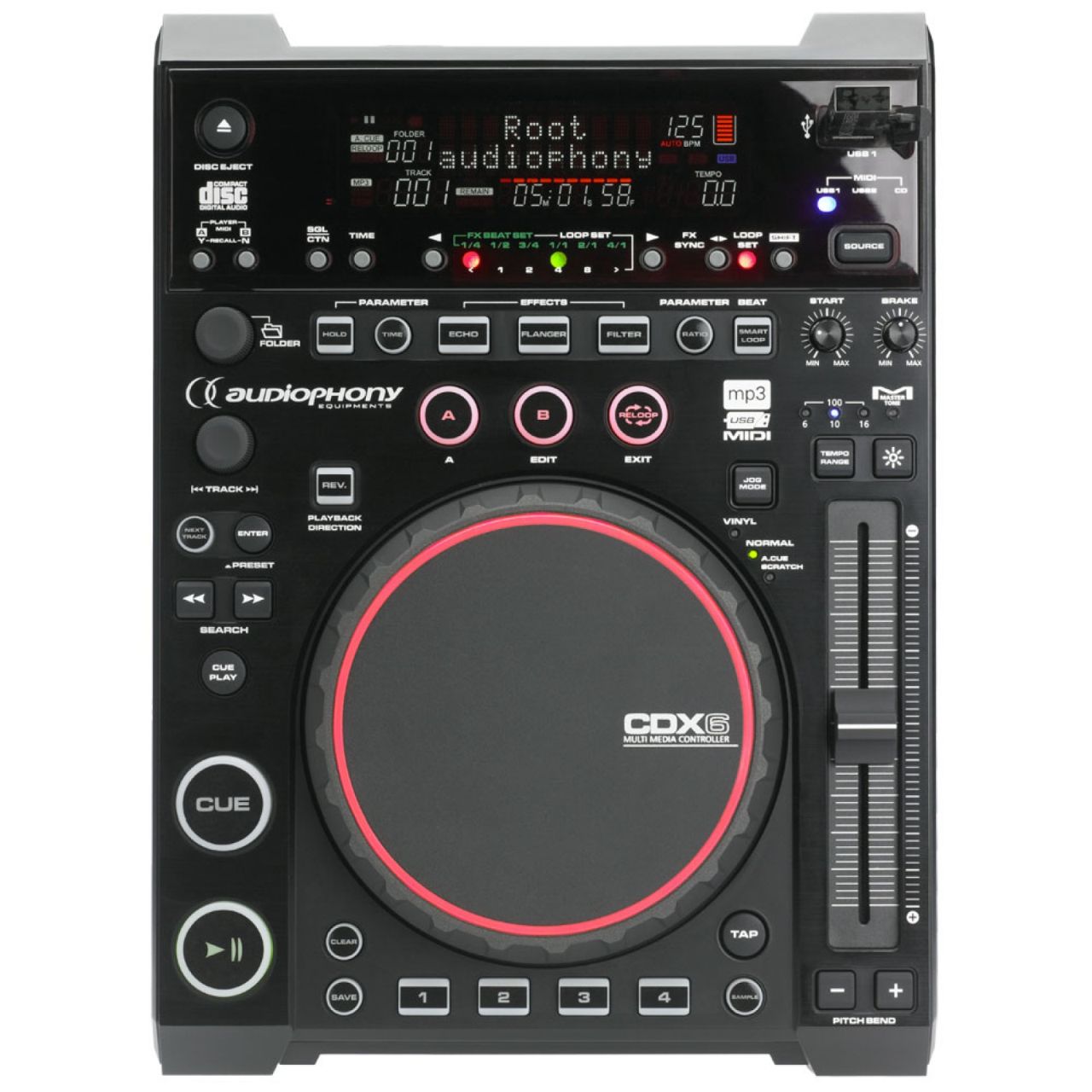 Audiophony CDX6 - CD-Player/MIDI Controller