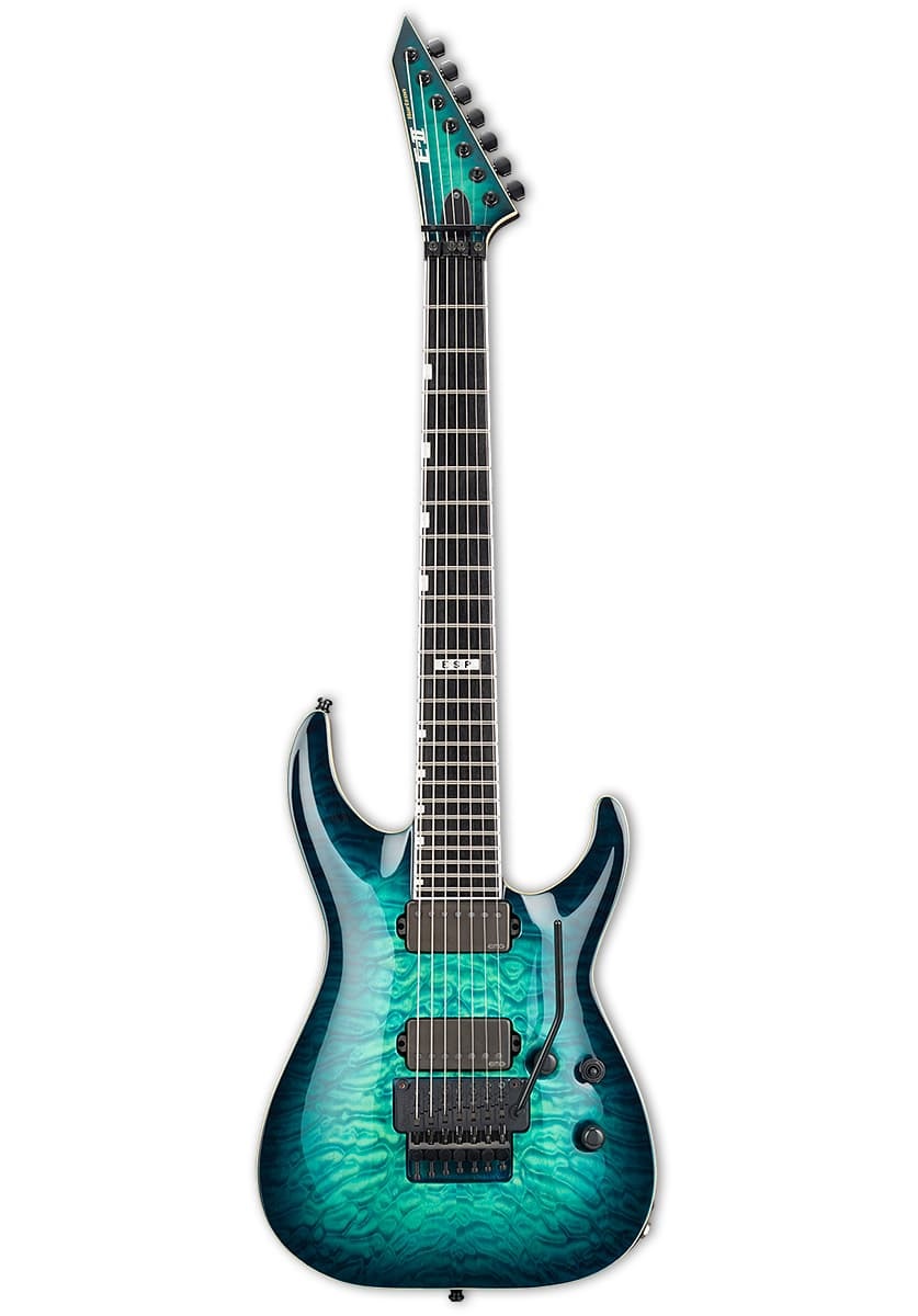 E-II Horizon FR-7 Black Turquoise Burst