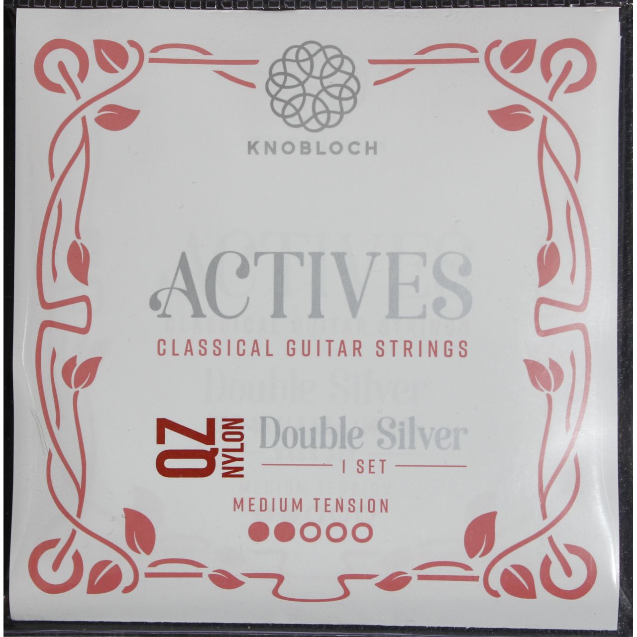 300ADQ Actives Double Silver QZ Nylon, komplettes Set, Medium Tension