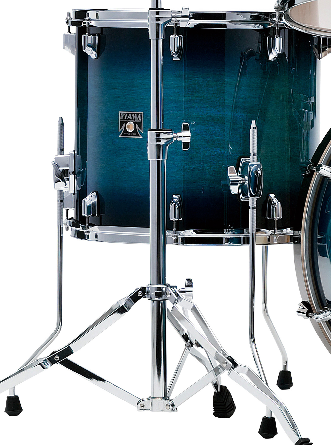 Superstar Classic Floor Tom 16" x 14" - Blue Lacquer Burst/Chrom HW