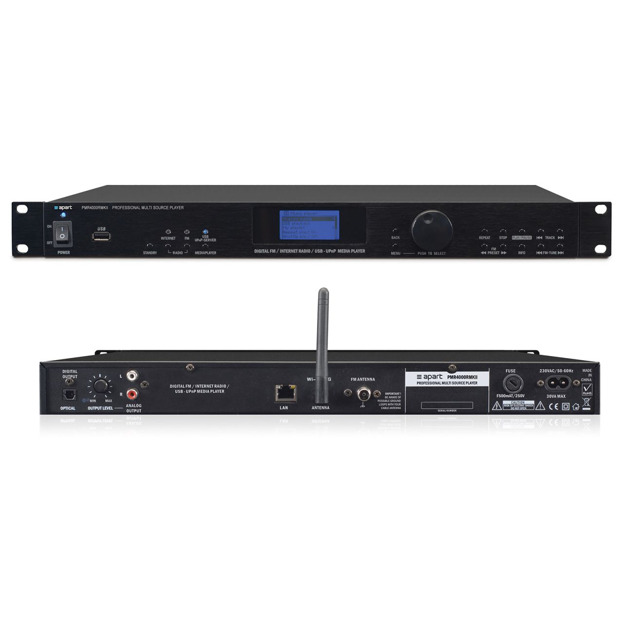 PMR4000RMKII - Mediaplayer mit Internetradio/FM-Tuner/USB/UPNP