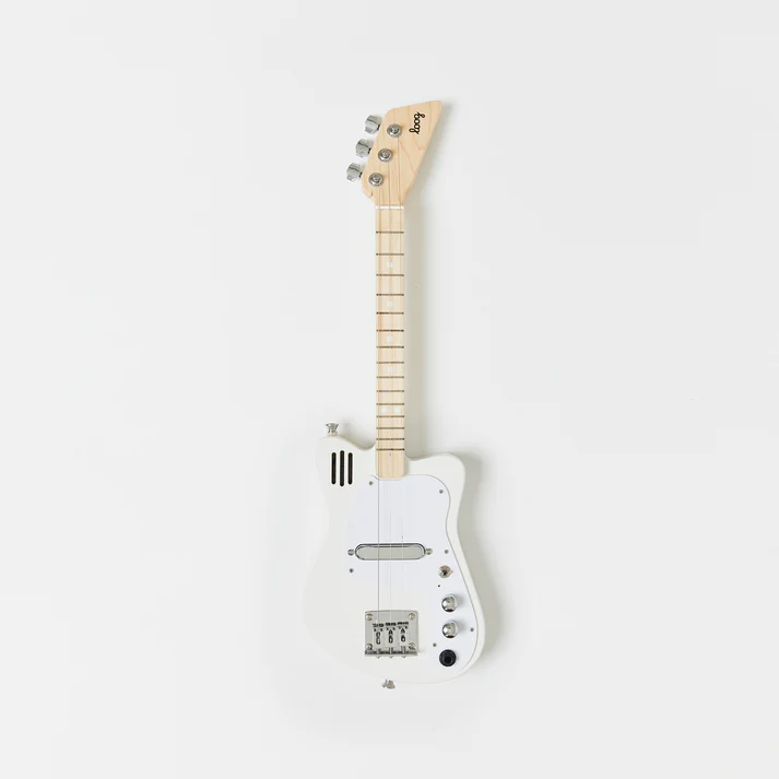 Mini Electric Guitars, 3-String - White