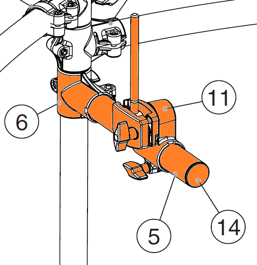 Pipe Holder Assy w/T-Bolt (No 6)