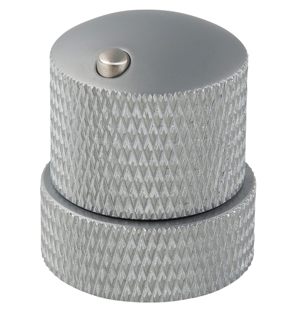 Stacked Potentiometer Dome Knob with Convex Indicator - Satin Chrome