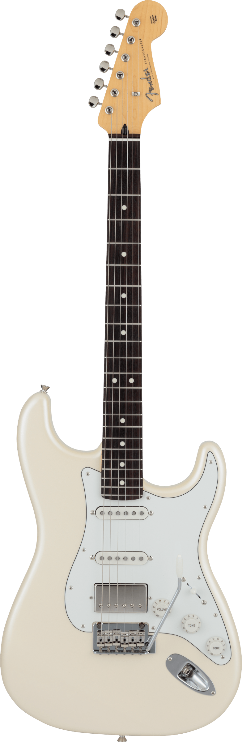 2024 Collection Made in Japan Hybrid II Stratocaster® HSS, Rosewood Fingerboard, Olympic Pearl