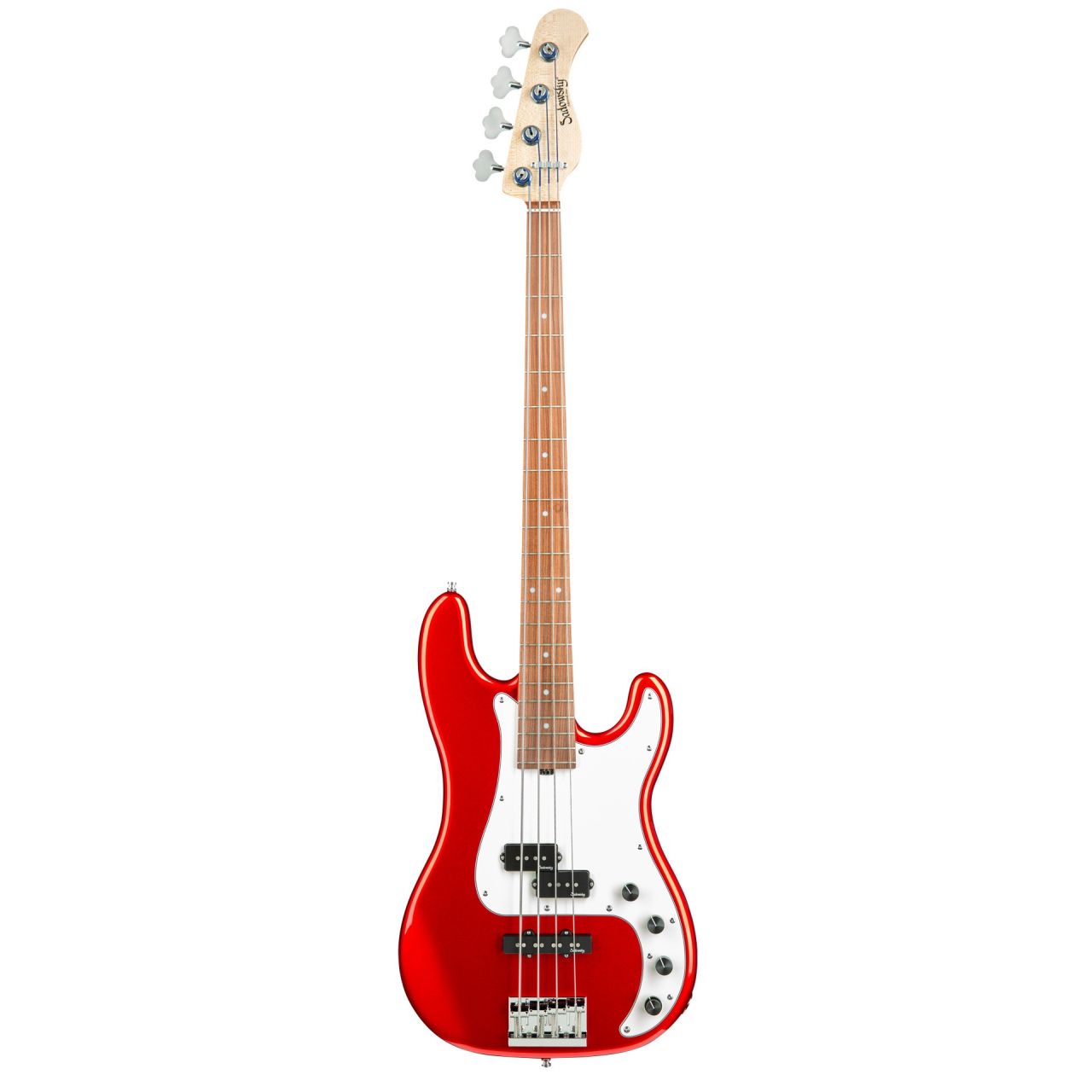 21-Fret Hybrid P/J Bass, Red Alder Body, 4-String - Solid Candy Apple Red Metallic High Polish