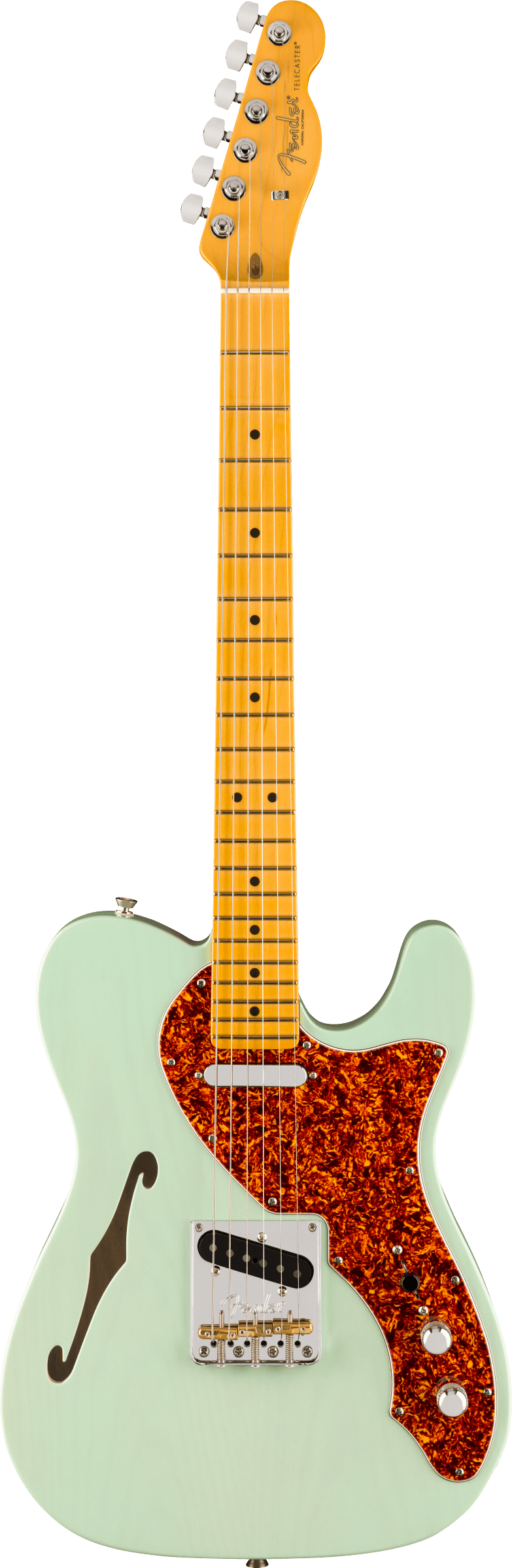 American Professional II Telecaster® Thinline, Maple Fingerboard, Transparent Surf Green