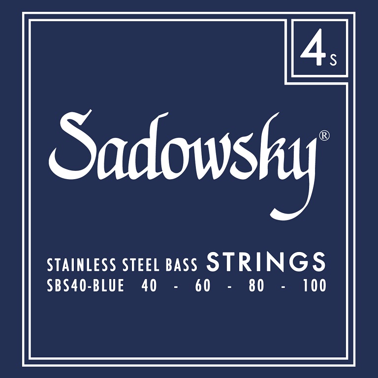 Blue Label Bass String Set, Stainless Steel, 4-Saiter, 040 - 100