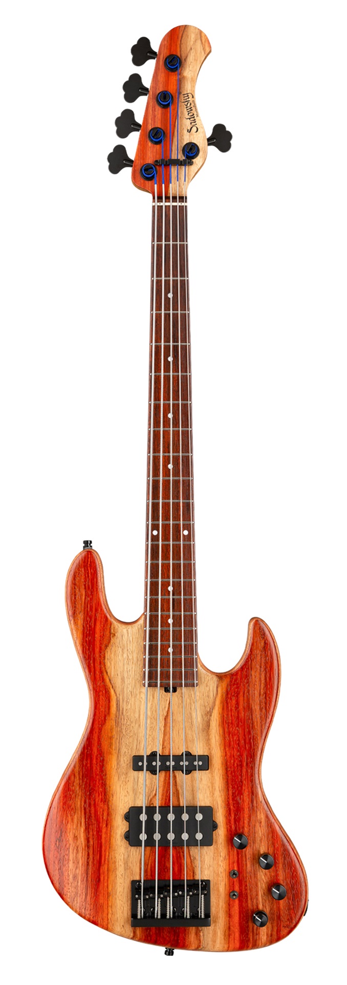 MasterBuilt 21-Fret Standard M/J Bass, Limited Edition 2024, 5-String - Natural Transparent Satin