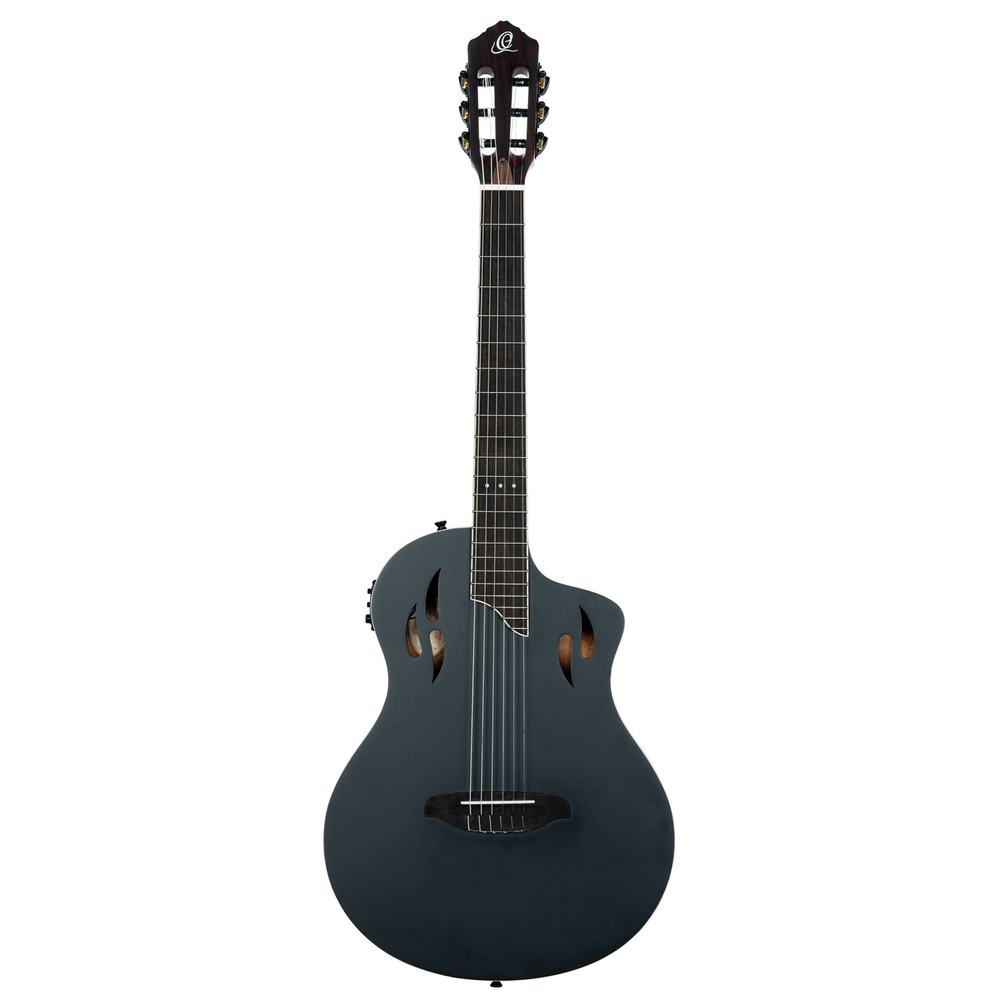 TourPlayer DeLuxe Nylon String Gitarre - Fichte Schwarz + Bag