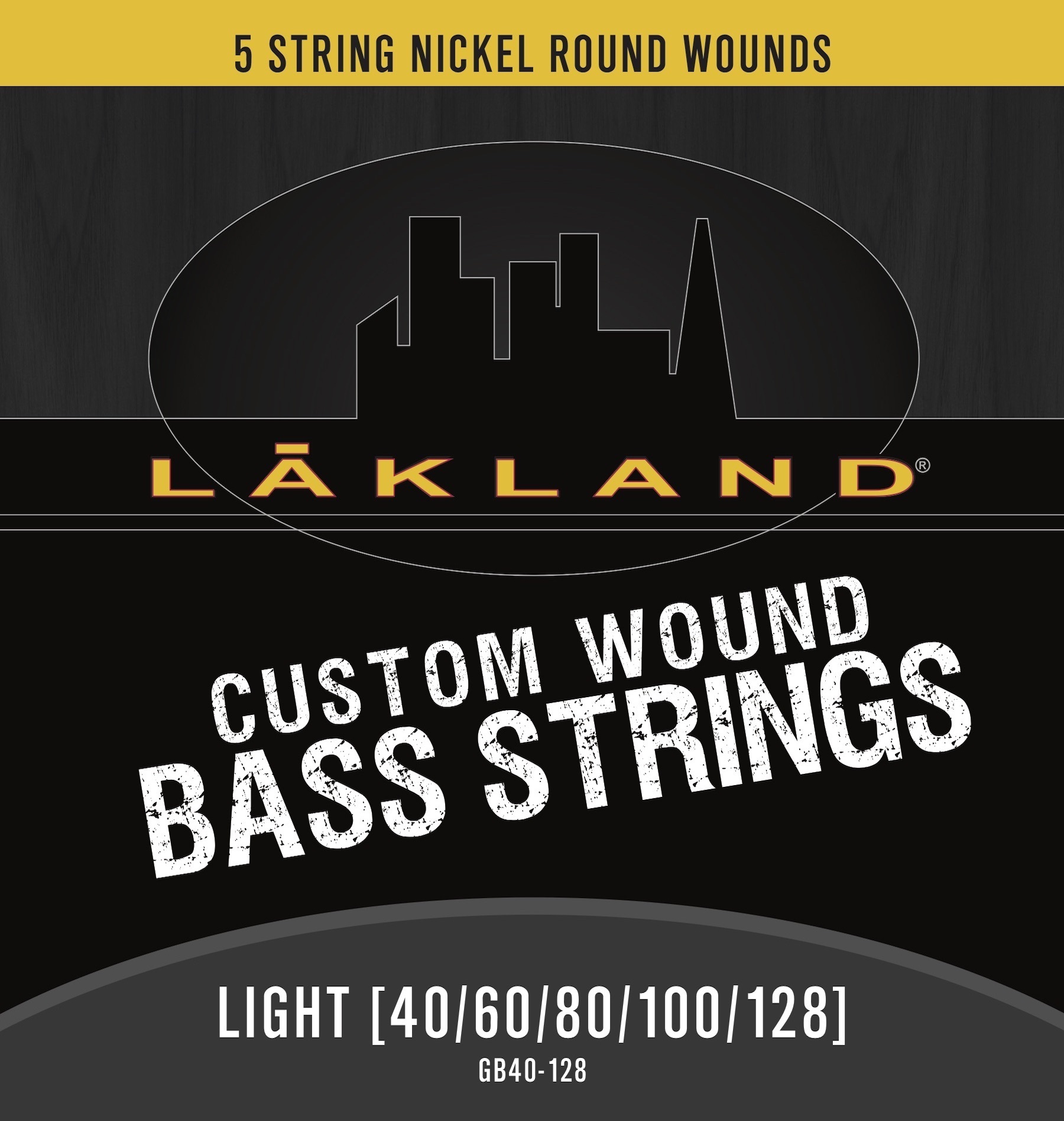 Custom Wound Nickel - Electric Bass String Set, 5-String, Light, .040-.128