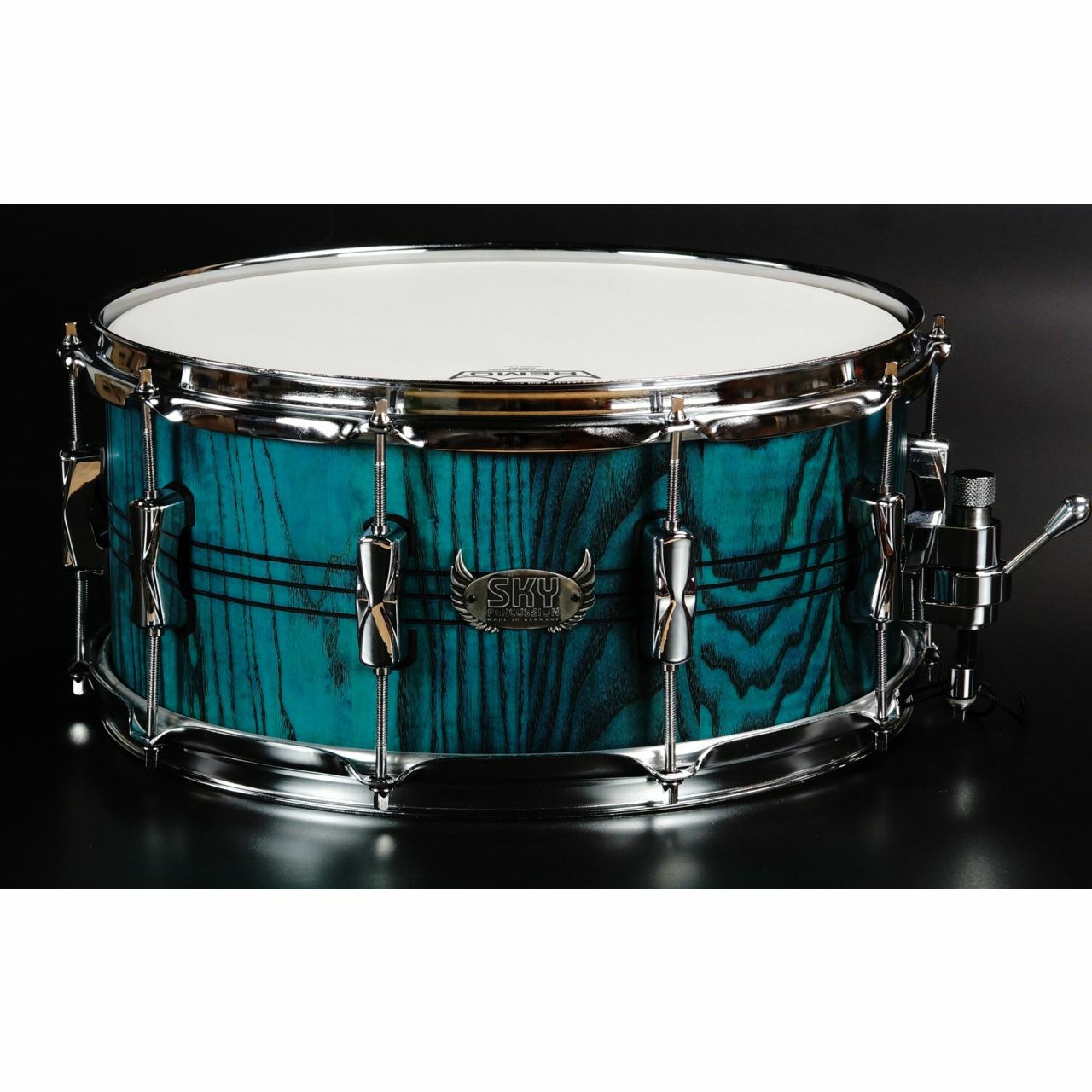 14" x 6,5" ASH Snare Drum in Blue Sky Super Solid #1