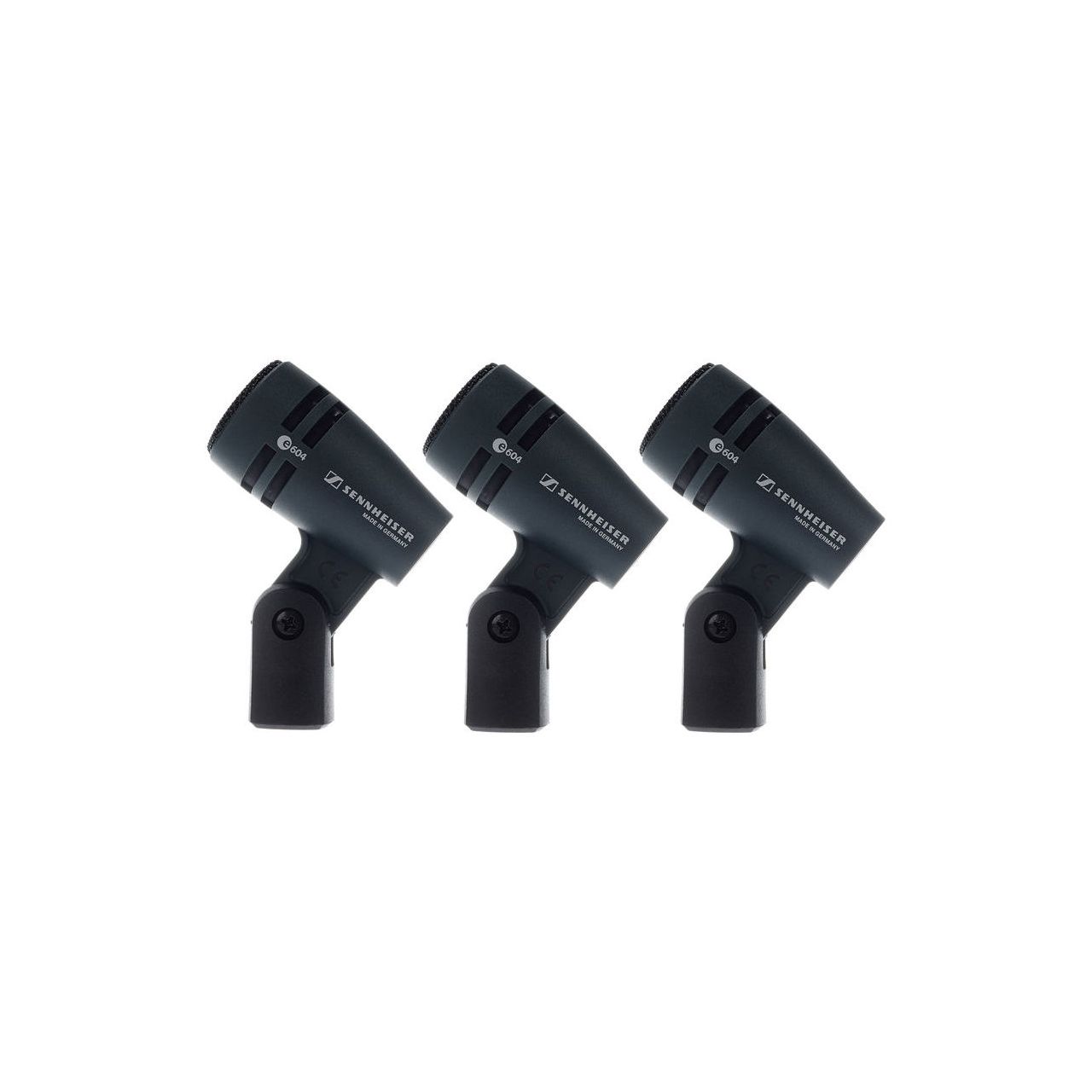 3PACK e604 - Mikrofon-Set mit 3x e 604, Instrumentenmikrofon, dynamisch, Niere, inklusive Klemmhalte